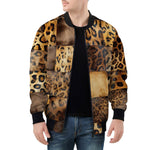 Bomber Jacket Leopard Patchwork