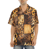 Hawaiian Shirt Leopard Patchwork