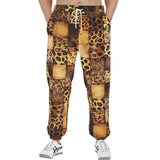 Men's Sweatpants Leopard Patchwork