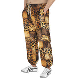 Men's Sweatpants Leopard Patchwork