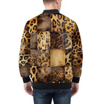 Bomber Jacket Leopard Patchwork