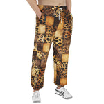 Men's Sweatpants Leopard Patchwork