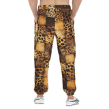 Men's Sweatpants Leopard Patchwork