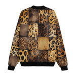 Bomber Jacket Leopard Patchwork