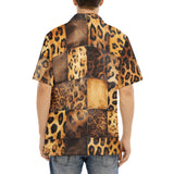 Hawaiian Shirt Leopard Patchwork