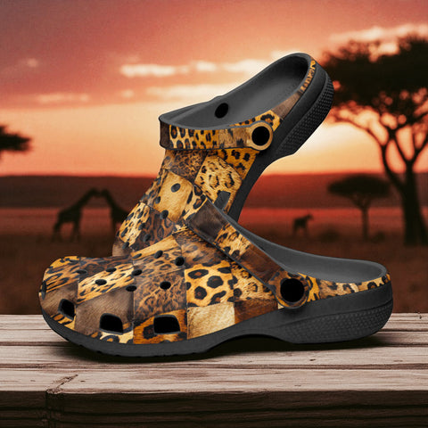 Classic Clogs Leopard Patchwork