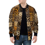 Bomber Jacket Leopard Fur Grid