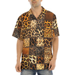 Hawaiian Shirt Leopard Fur Grid