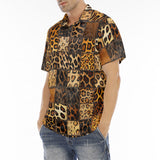 Men's Polo Shirt Leopard Fur Grid