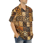 Hawaiian Shirt Leopard Fur Grid