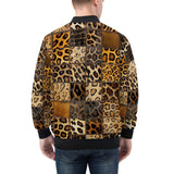 Bomber Jacket Leopard Fur Grid