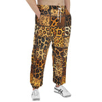 Men's Sweatpants Leopard Fur Grid