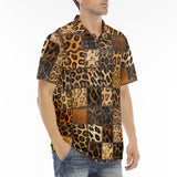 Men's Polo Shirt Leopard Fur Grid