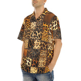 Hawaiian Shirt Leopard Fur Grid