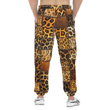 Men's Sweatpants Leopard Fur Grid