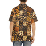 Hawaiian Shirt Leopard Fur Grid