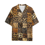 Hawaiian Shirt Leopard Fur Grid