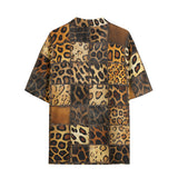 Hawaiian Shirt Leopard Fur Grid