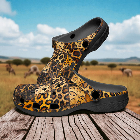Classic Clogs Leopard Fur Grid
