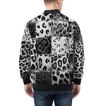 Bomber Jacket Snow Leopard Patchwork