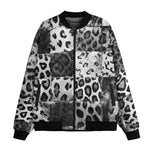 Bomber Jacket Snow Leopard Patchwork