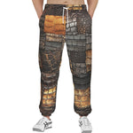 Men's Sweatpants Alligator Skin Grunge Patchwork Print