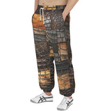 Men's Sweatpants Alligator Skin Grunge Patchwork Print