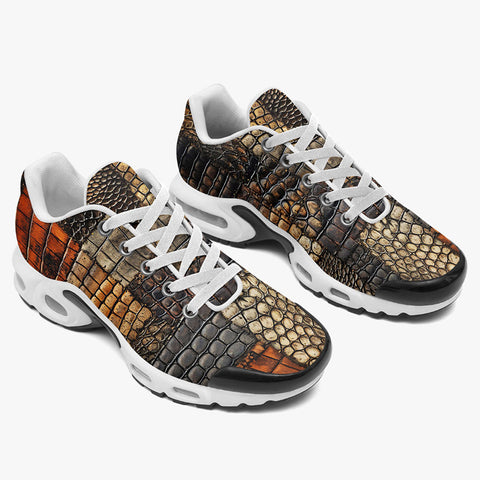 Air Cushion Sneakers Crocodile Skins Patchwork