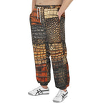 Men's Sweatpants Crocodile Skins Patchwork Print