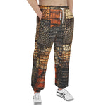 Men's Sweatpants Crocodile Skins Patchwork Print