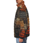 Down-Padded Puffer Jacket Crocodile Skins Patchwork