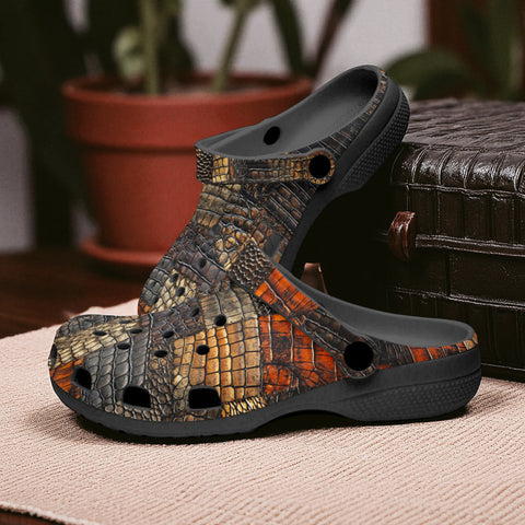 Classic Clogs Crocodile Skins Patchwork