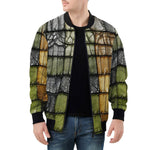 Bomber Jacket Vintage Leather Patchwork