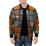 Bomber Jacket Colorful Leather Mosaic