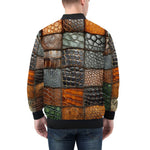 Bomber Jacket Colorful Leather Mosaic