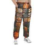 Men's Sweatpants Colorful Leather Mosaic Print