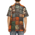 Hawaiian Shirt Colorful Leather Mosaic