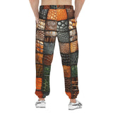 Men's Sweatpants Colorful Leather Mosaic Print