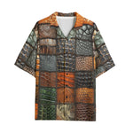 Hawaiian Shirt Colorful Leather Mosaic