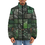 Down-Padded Puffer Jacket Alligator Patchwork