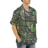 Hawaiian Shirt Alligator Patchwork Print