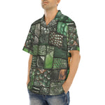 Hawaiian Shirt Alligator Patchwork Print