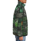 Down-Padded Puffer Jacket Alligator Patchwork