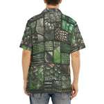 Hawaiian Shirt Alligator Patchwork Print