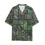 Hawaiian Shirt Alligator Patchwork Print