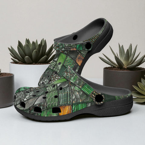 Classic Clogs Alligator Patchwork Print