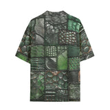 Hawaiian Shirt Alligator Patchwork Print