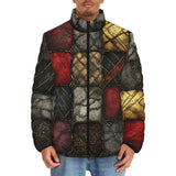 Down-Padded Puffer Jacket Gothic Tiles Pattern