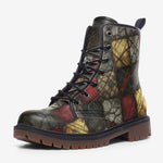 Leather Boots Gothic Tiles Pattern