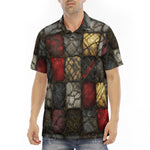 Men's Polo Shirt Gothic Tiles Pattern